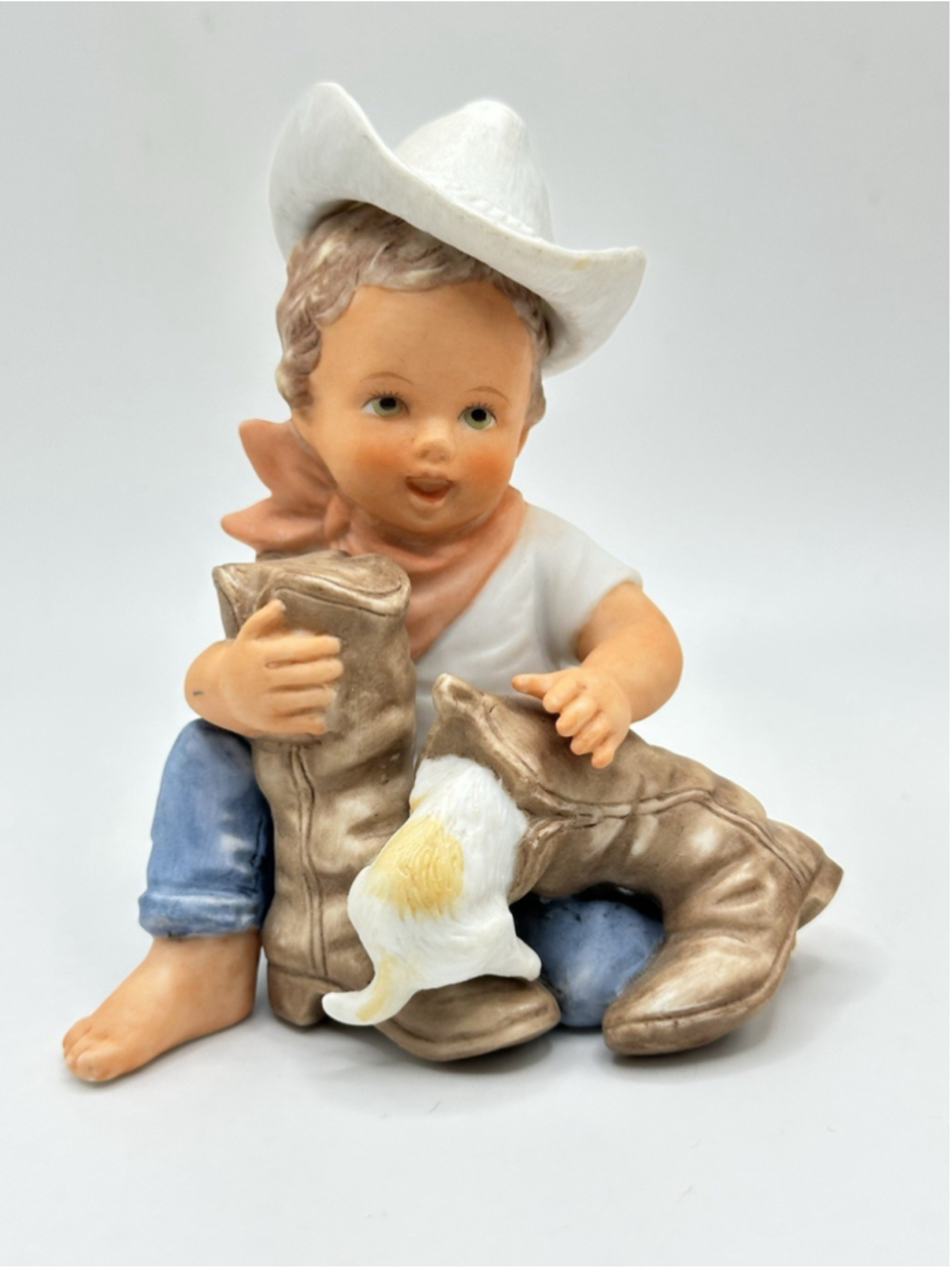 Gregory Perillo Sagebrush Kids Cowboy Child Figurine Porcelain Western Americana
